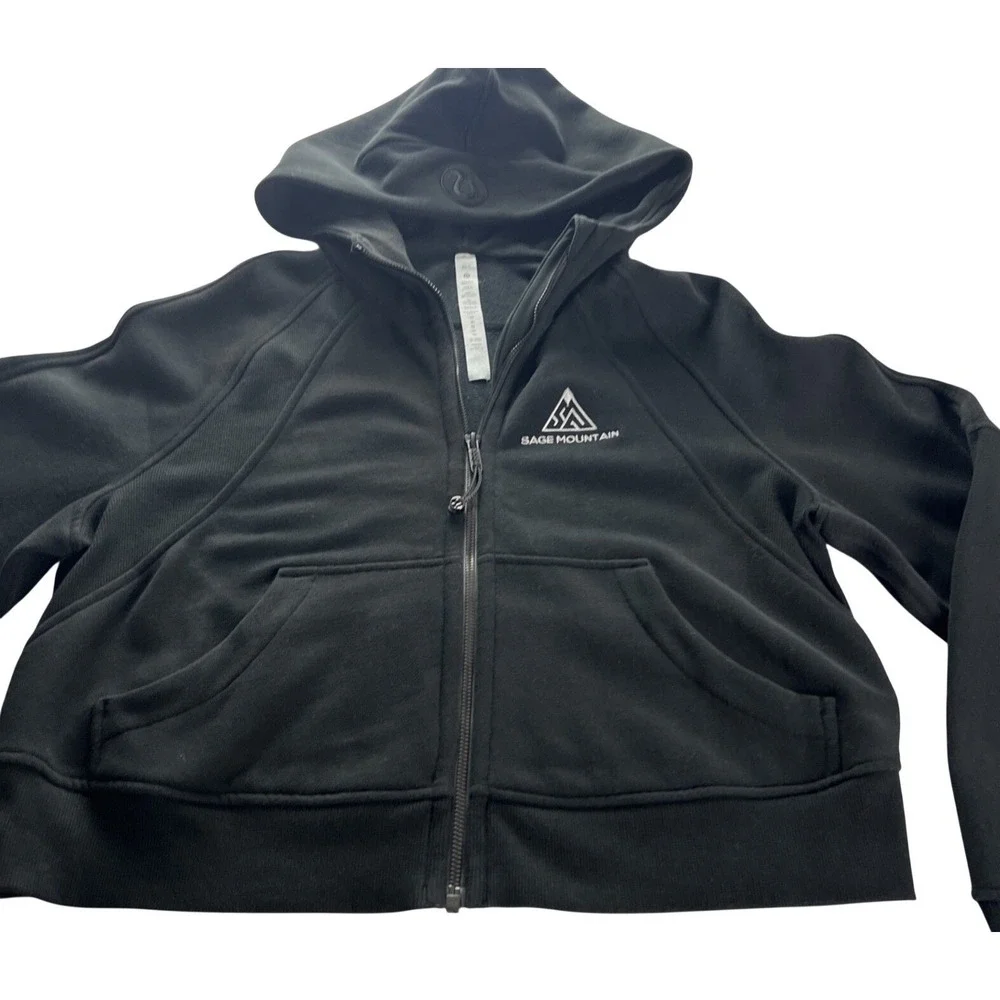 Lululemon Scuba Oversized Full Zip‎ Hoodie Size XS/S Blk Jacket Sage Mountain F9